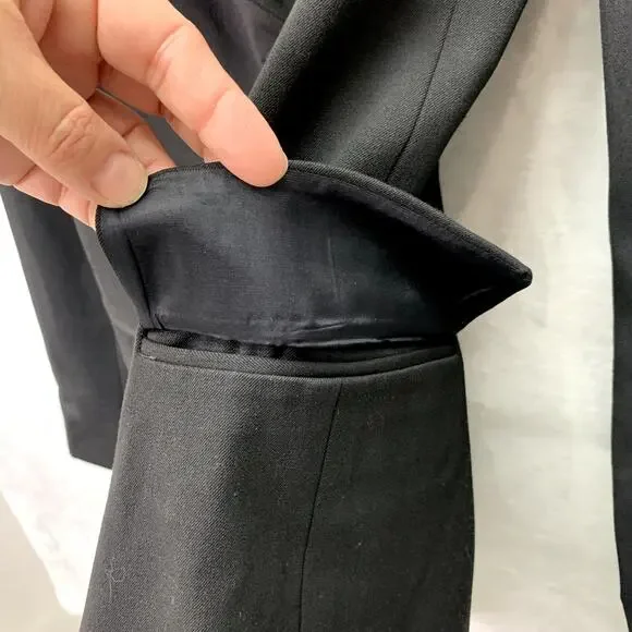 Theory Womens Size Small Black Mock Pocket Button Front Blazer - Picture 10 of 10